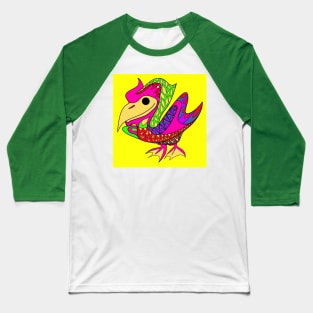 pelican bird in mayan pattern ecopop Baseball T-Shirt